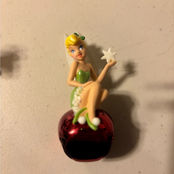 Tinker Bell Figurine on Red Apple - Picture 1 of 3